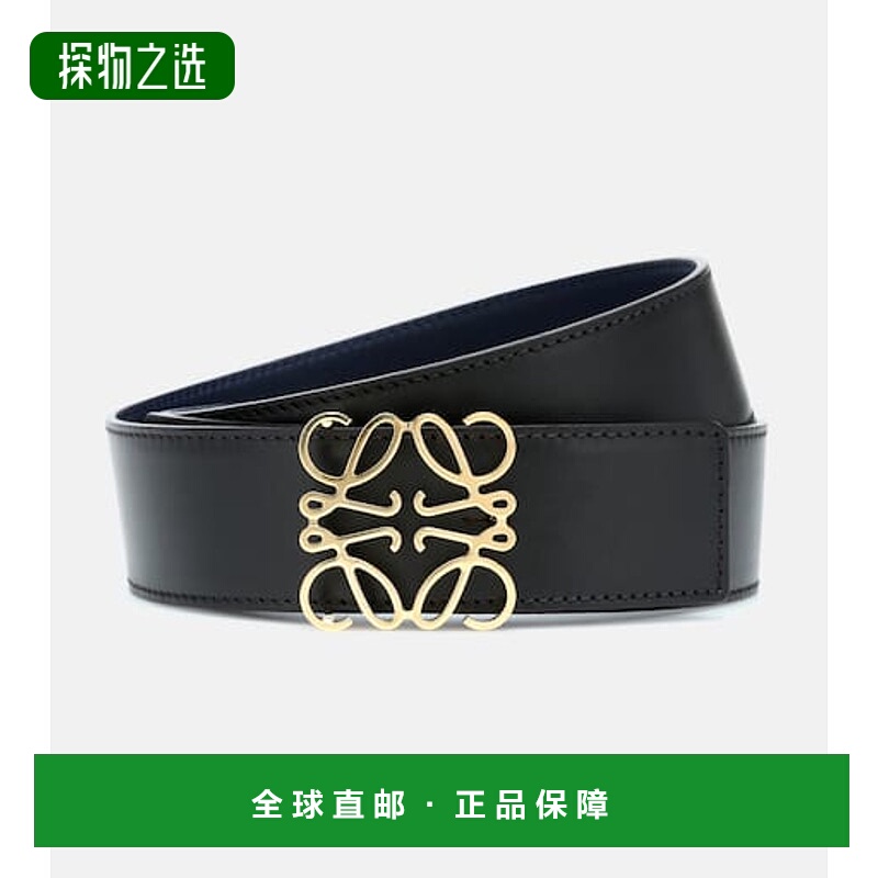 香港直邮LOEWE 罗意威 女士 Anagram 皮带腰带 black黑色 舒适时
