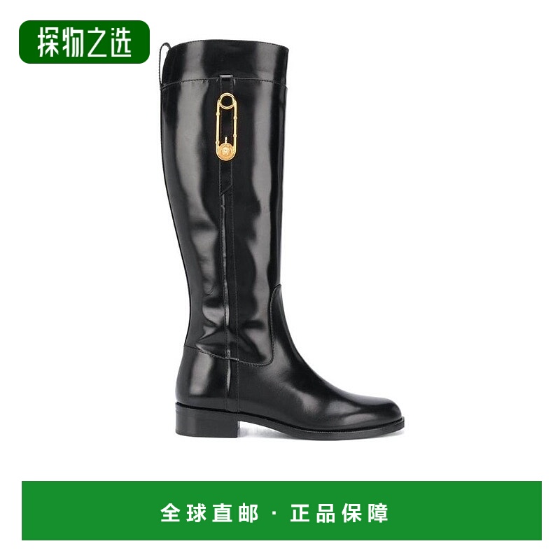 香港直邮Versace Safety Pin 及膝靴子 DST483EDVTA4女鞋