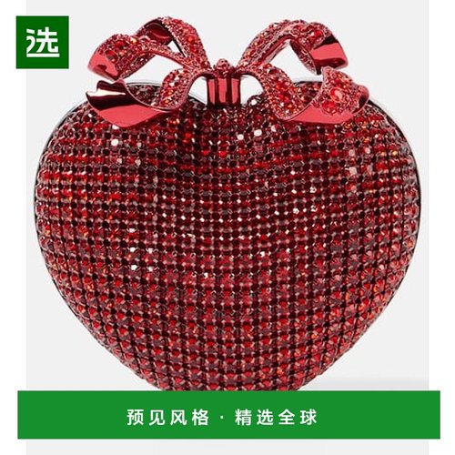 1h可退 香港直邮Self-Portrait 女士 蝴蝶结水晶装饰手包斜挎包