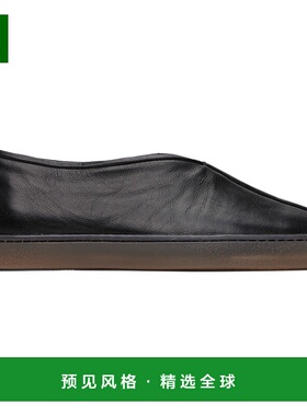 1h可退 香港直邮Lemaire 男士 黑色 Linoleum Piped 乐福鞋 FO009