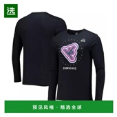 T恤 1h可退 舒适休 男士 黑色美国队滑雪长袖 美国直邮 Fanatics