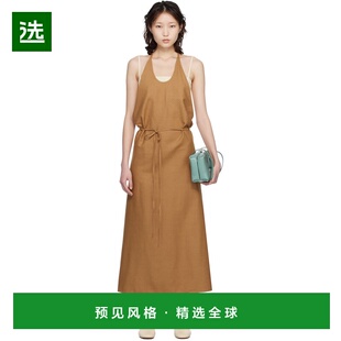 1h可退 香港直邮Baserange 女士 黄褐色 Wild Silk Apron 连衣裙