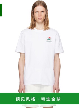 1h可退 香港直邮Casablanca 男士 白色 Montagne Ondulee T 恤 MP