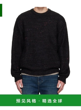 香港直邮WOOYOUNGMI 男士针织衫 W253KN05509B AW2025 黑色 圆领