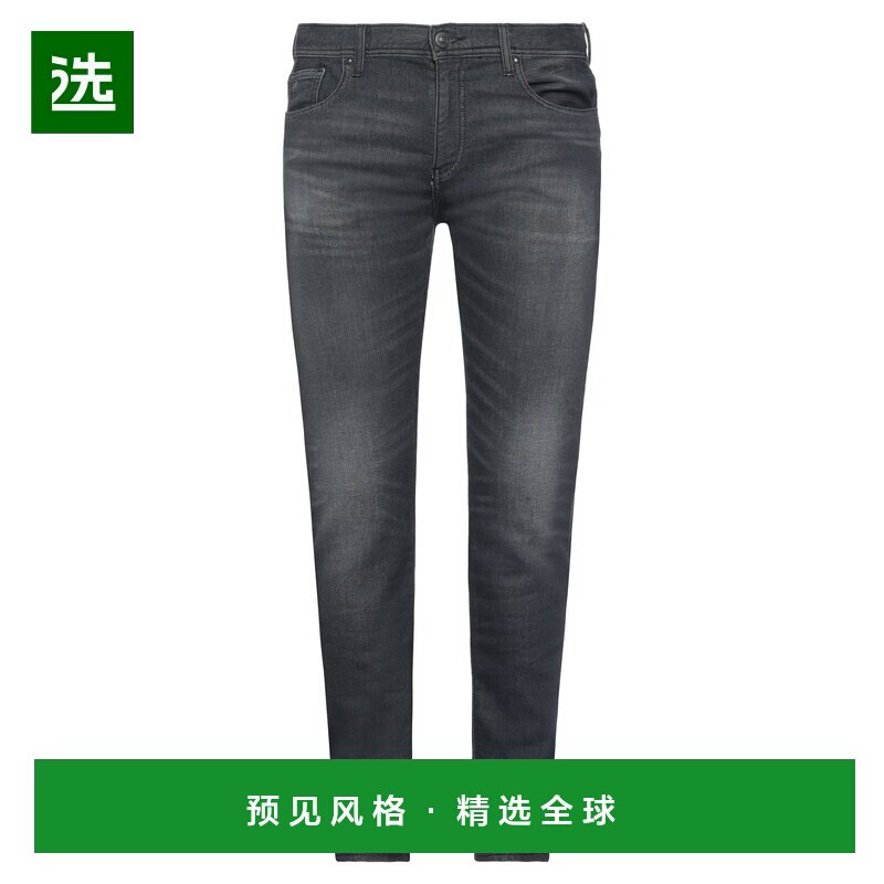 1h可退 香港直邮Armani Exchange 男士 紧身牛仔裤 black黑色 舒