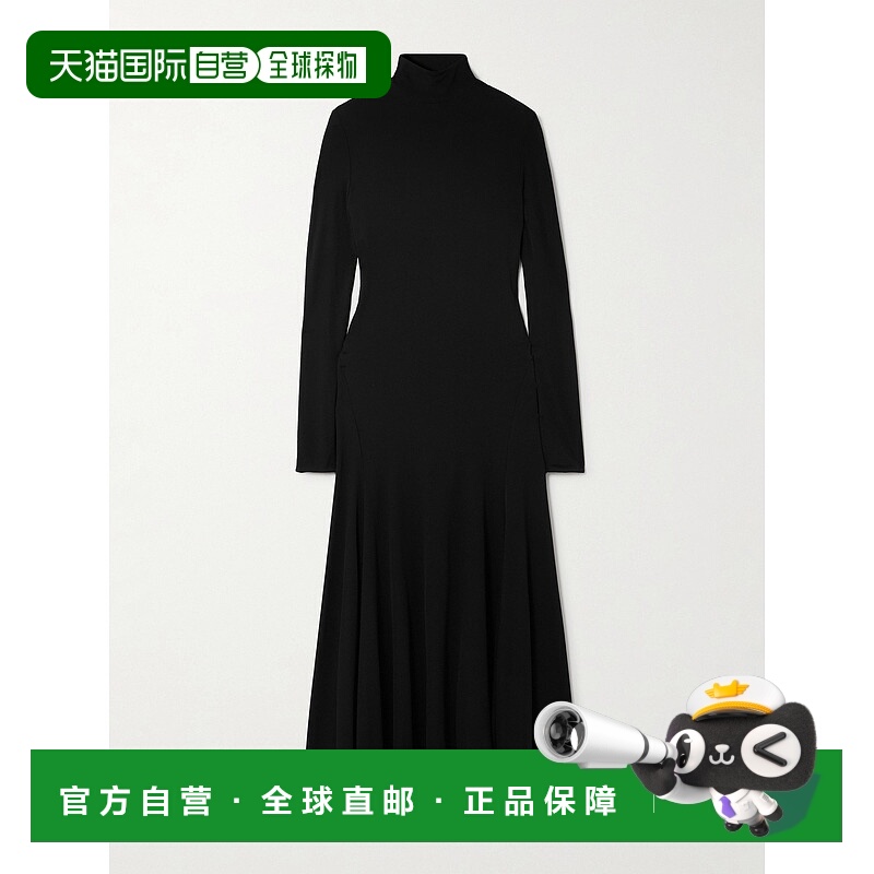 1h可退 香港直邮Alaïa 女士 露背针织高领中长连衣裙 AA9R2789J07