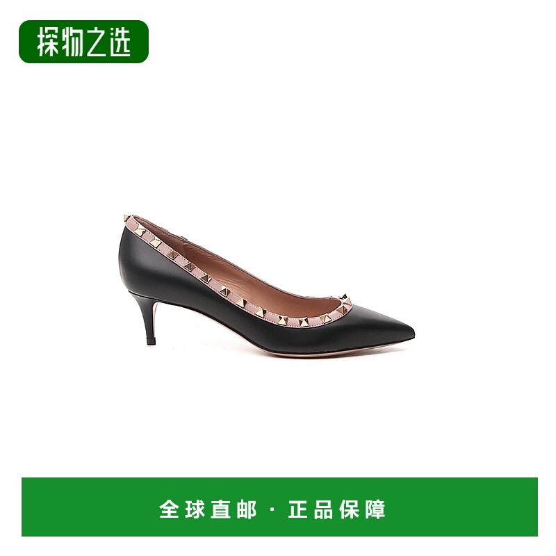 【99新未使用】香港直邮Valentino 黑色饰钉装饰高跟鞋 UW2S0V22V