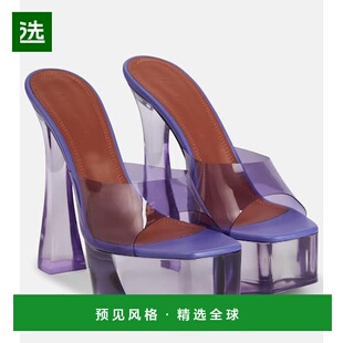 1h可退 香港直邮Amina Muaddi 女士 Dalida Glass PVC 防水台凉拖