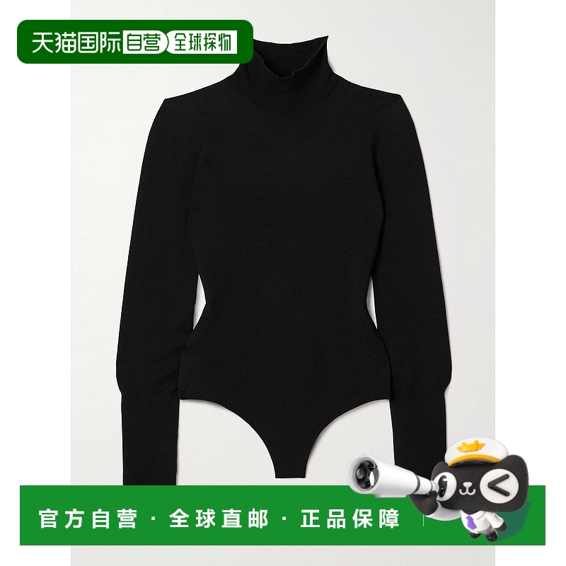 1h可退 香港直邮KHAITE 女士 Thea thong 羊毛混纺针织高领连体衣