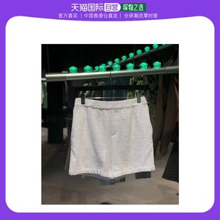 男款 香港直邮PRADAPrada SPH1 99新未使用 白色毛巾铁牌短裤