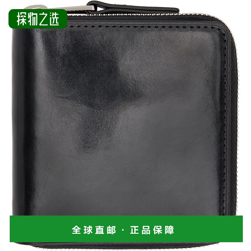 1h可退 香港直邮Lemaire 男士 黑色 Patina Zip Compact 钱包 SL0