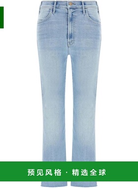 1h可退 香港直邮mother 女士 HUSTLER 及踝磨损牛仔裤 11171008DB