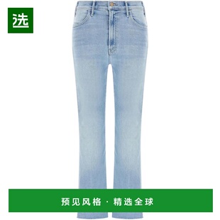 1h可退 香港直邮mother 女士 HUSTLER 及踝磨损牛仔裤 11171008DB