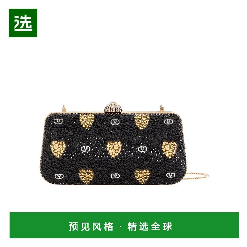 香港直邮Valentino 水钻 COUR DE CŒUR 图案单肩包 WB0S02WEY