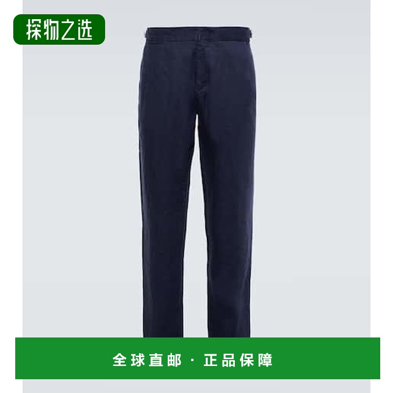 1h可退 香港直邮Orlebar Brown 男士 Griffon 亚麻长裤 004097新