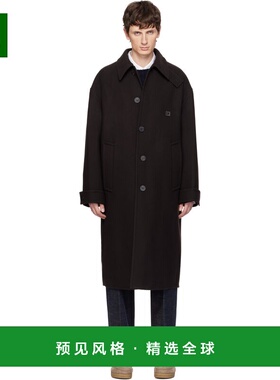 1h可退 香港直邮Wooyoungmi 吴阳米 男士 棕色麦金托什大衣 W253H