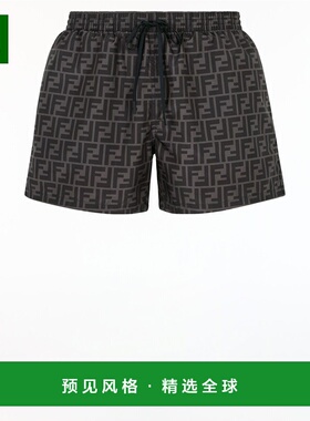 香港直邮FENDI 男士短裤 FXB077A79FF0P9B CO 黑色 Swim shorts