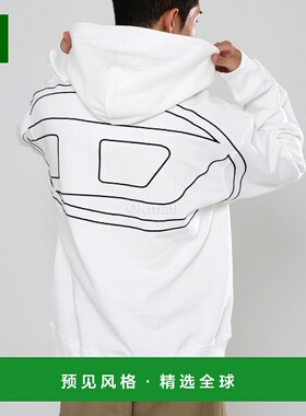 韩国直邮DIESEL A11304 0GYCJ 141 连帽拉链衫100%有机棉胸前刺绣