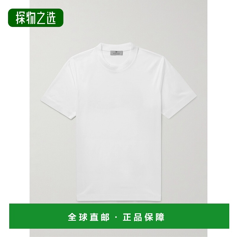 香港直邮Canali 康钠丽 男士 修身丝光处理棉针织T恤 MJ00002T035