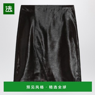 1h可退 香港直邮LOULOU STUDIO 女士 MYRA 棕色皮革半身裙(PONY-E