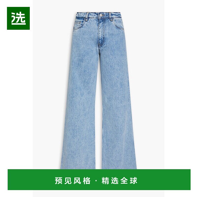 1h可退 香港直邮Coperni 女士 高腰阔腿牛仔裤 COPP95F2008BLUEWA
