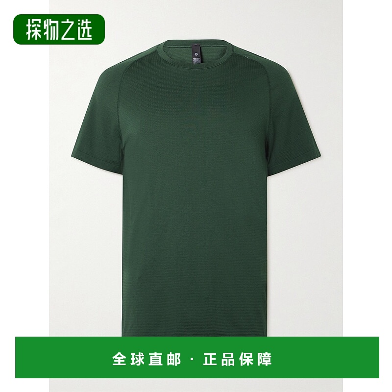 香港直邮Lululemon 男士 金属色开叉高科技弹性针织T恤 LM3FG2S