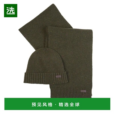 香港直邮Barbour 男士围巾 MGS0047OL31 AW2025 绿色 针织帽和围
