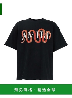 1h可退 香港直邮AMIRI 男士 印花 T 恤 AMJYTE1155 black黑色 舒
