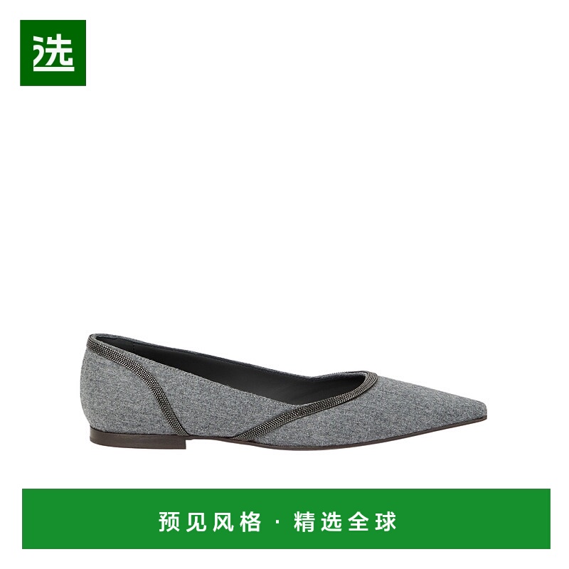 香港直邮Brunello Cucinelli 尖头平底鞋 MZ26C3002一脚蹬