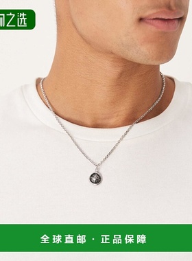 香港直邮ASOS 男士 molten compass 设计防水不锈钢吊坠项链/吊坠