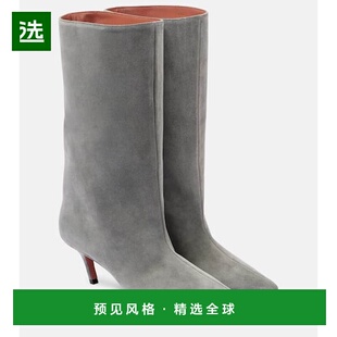 1h可退 香港直邮Amina Muaddi 女士 Fiona 60 绒面革靴子