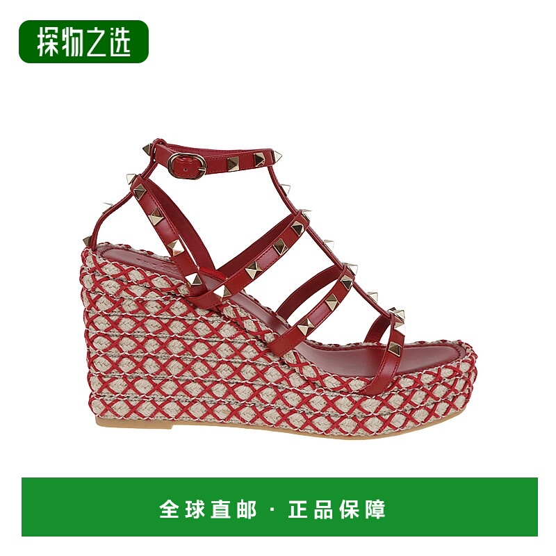 香港直邮Valentino ROCKSTUD坡跟凉鞋 WS0F95VNQ华伦天奴