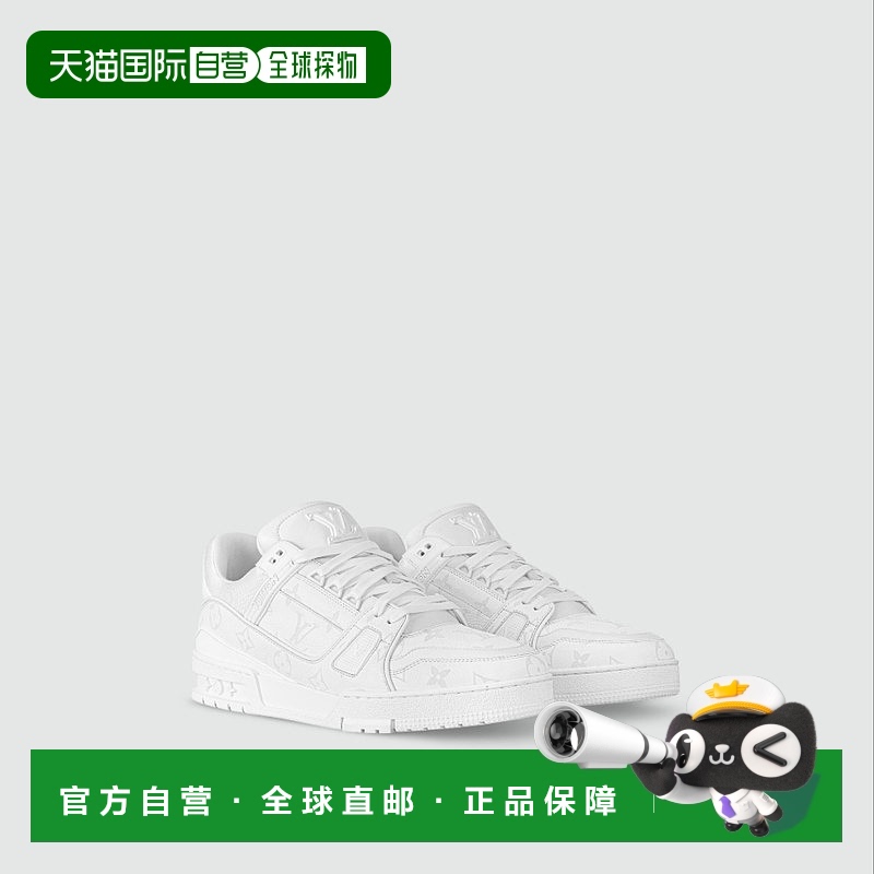 自营1h可退 欧洲直邮LV/路易威登 男士白色小牛皮休闲运动鞋