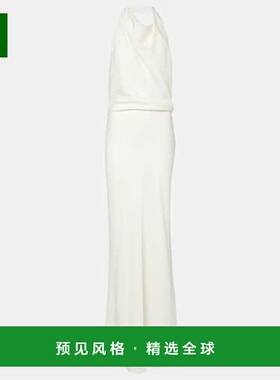 香港直邮Simkhai 女士 Reannon 垂褶缎面礼服 white白色 舒适时尚