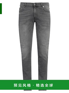 1h可退 香港直邮Iceberg 冰山 男士 紧身牛仔裤 grey灰色 舒适时