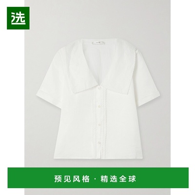 1h可退 香港直邮Frame Denim 女士 齿纹苎麻巴里纱衫 WE25WBL006W