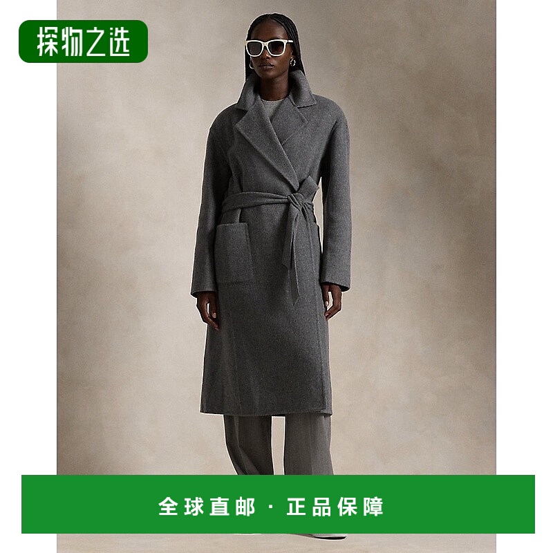 欧洲直邮RalphLauren拉夫劳伦 Polo双面羊毛裹身大衣