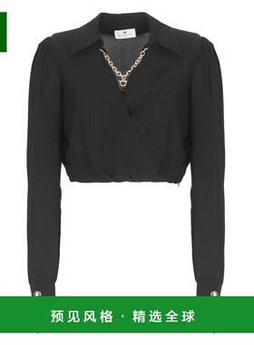 1h可退 香港直邮Elisabetta Franchi 女士 黑色衬衫 CAT0256E2