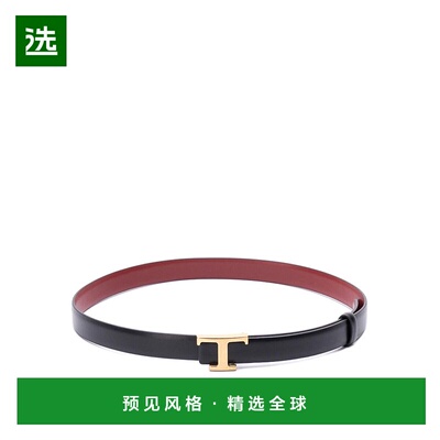 香港直邮TOD'S 女士腰带 XCWTSB30100RBR6O77 AW2025 黑色 T Logo