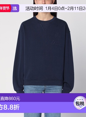 1h可退 香港直邮Frame Denim 女士 海军蓝棉混纺运动衫 MP25JSS00