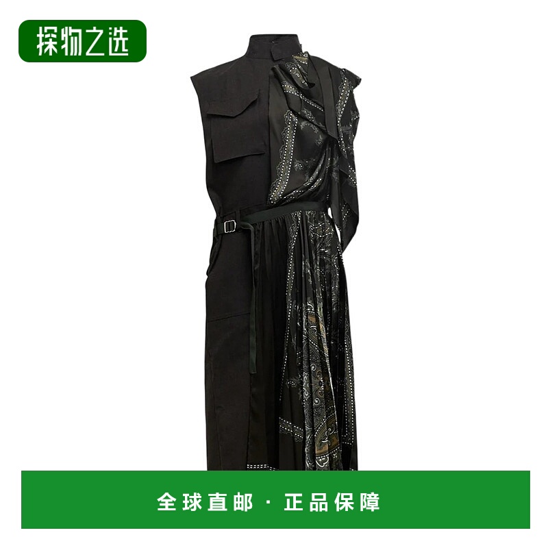 香港直邮Sacai 印花中长连衣裙 2508130