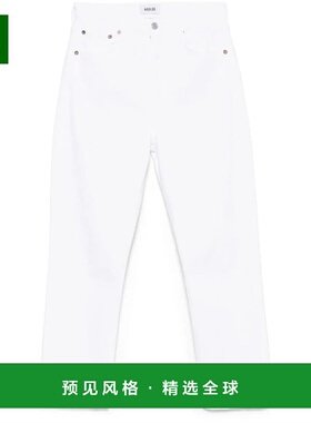 香港直邮AGOLDE 女士休闲裤 A056D1085 SS2025 白色牛仔裤直筒裤