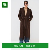 香港直邮Simkhai brown棕色 女士 流苏长袍大衣 舒 Carrie 1h可退