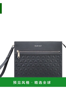 欧洲直邮S.T.Dupont法国都彭 APEX男士灰色小牛皮手拿包