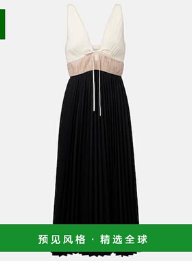 1h可退 香港直邮Simkhai 女士 Stephanie 褶裥府绸中长连衣裙