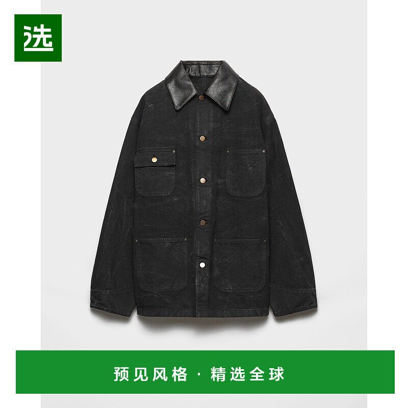 欧洲直邮PRADA（2025）帆布工装夹克衣橱普拉达