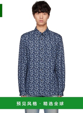 1h可退 香港直邮A.P.C. 男士 蓝色 Trek 衬衫 COFDMH02396