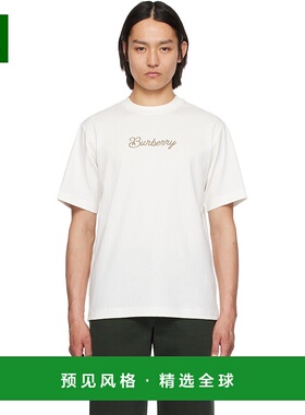 香港直邮Burberry 巴宝莉 男士 灰白色 Surfer Knight Cotton T