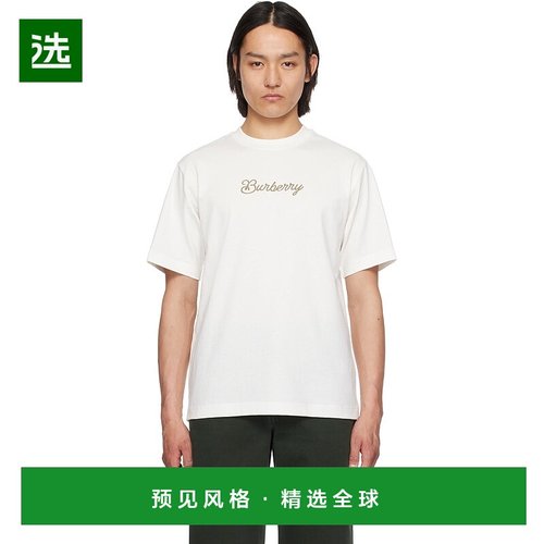 香港直邮Burberry 巴宝莉 男士 灰白色 Surfer Knight Cotton T