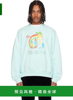 1h可退 香港直邮Casablanca 男士 蓝色 Manga Tennis Ball 套头衫